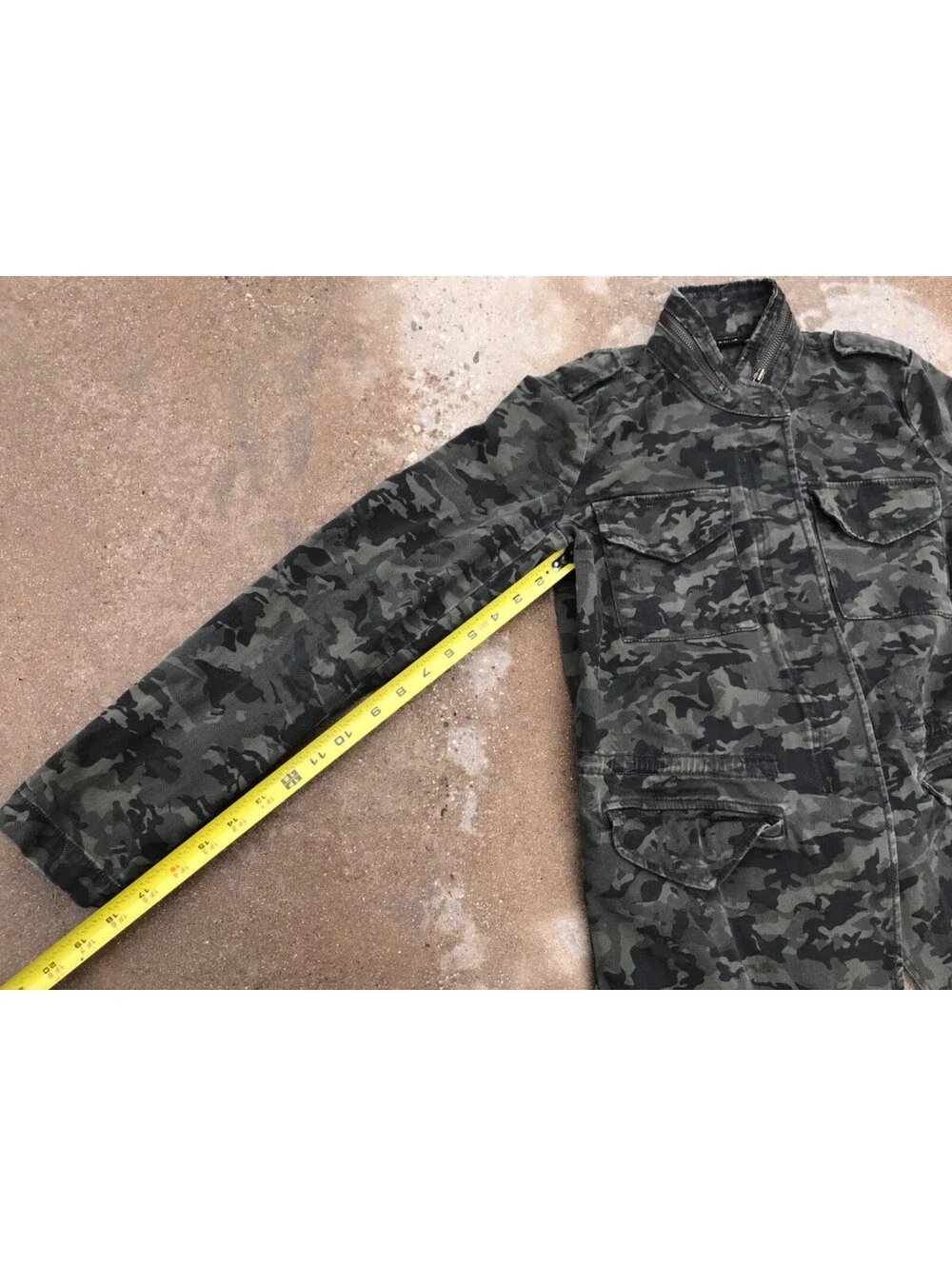 A.N.A. A New Approach Women Green Camo Denim XS Jacket
